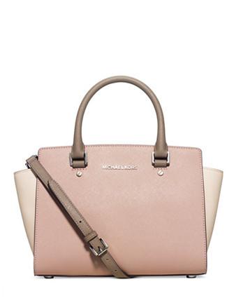 Michael Michael Kors Colorblock Selma Medium Top Zip Satchel