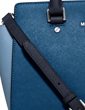 Michael Michael Kors Colorblock Selma Medium Top Zip Satchel