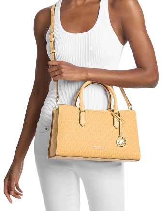 Michael Michael Kors Arden Medium Signature Logo Top-Zip Satchel
