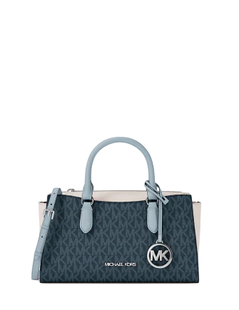 Michael Michael Kors Arden Small Color-Block Signature Logo Messenger Bag