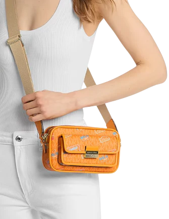 Michael Michael Kors Bradshaw Extra-Small Embellished Signature Logo Camera Crossbody Bag
