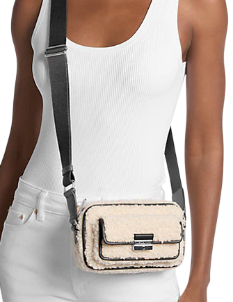 Michael Michael Kors Bradshaw Extra-Small Faux Shearling Camera Crossbody Bag
