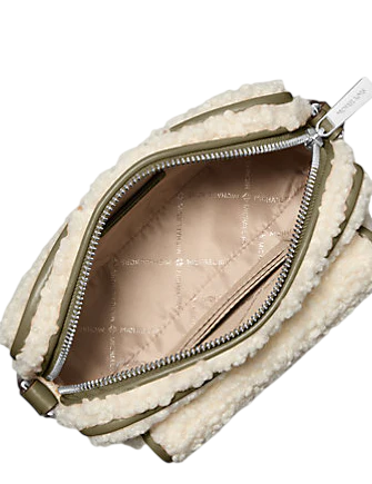 Michael Michael Kors Bradshaw Extra-Small Faux Shearling Camera Crossbody Bag