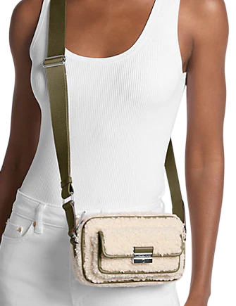 Michael Michael Kors Bradshaw Extra-Small Faux Shearling Camera Crossbody Bag