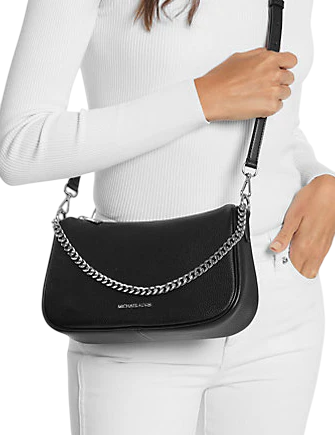 Michael Michael Kors Carmela Medium Pebbled Leather Convertible Crossbody Bag
