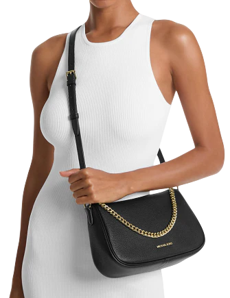 Michael Michael Kors Carmela Medium Pebbled Leather Convertible Crossbody Bag