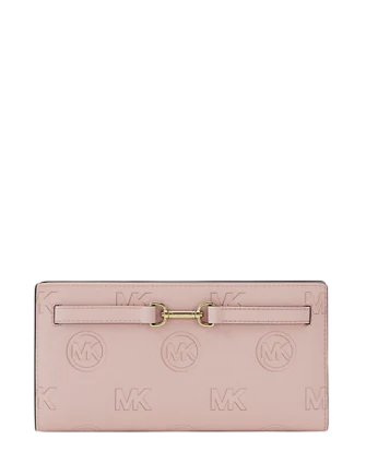 Michael Michael Kors Carson Large Logo Debossed Snap Wallet
