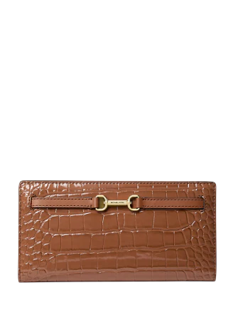 Michael Michael Kors Carson Large Patent Crocodile Embossed Wallet