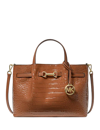 Michael Michael Kors Carson Medium Crocodile Embossed Satchel