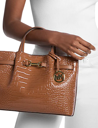 Michael Michael Kors Carson Medium Crocodile Embossed Satchel