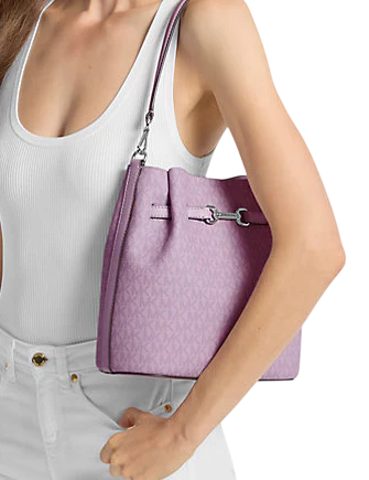 Michael Michael Kors Carson Medium Signature Logo Convertible Bucket Crossbody Bag