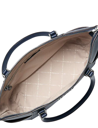 Michael Michael Kors Charlotte Large Logo and Leather Top-Zip Tote Bag