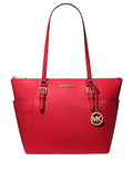 Michael Michael Kors Charlotte Large Saffiano Leather Top Zip Tote Bag