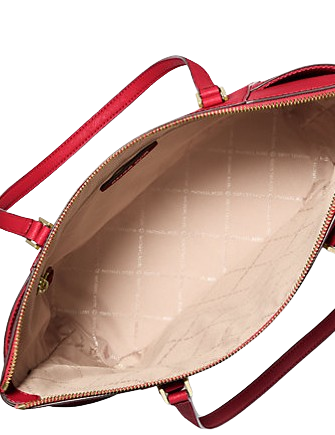 Michael Michael Kors Charlotte Large Saffiano Leather Top Zip Tote Bag