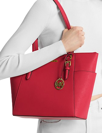 Michael Michael Kors Charlotte Large Saffiano Leather Top Zip Tote Bag