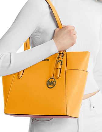 Michael Michael Kors Charlotte Large Saffiano Leather Top Zip Tote Bag
