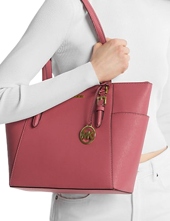 Michael Michael Kors Charlotte Large Saffiano Leather Top Zip Tote Bag