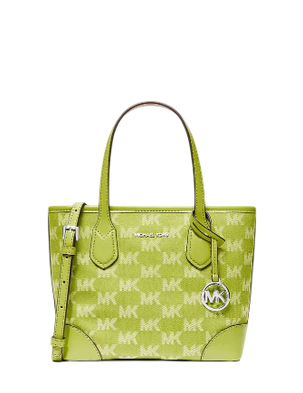 Michael Michael Kors Eva Extra-Small Logo Jacquard Denim Convertible Tote Bag