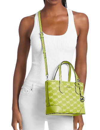 Michael Michael Kors Eva Extra-Small Logo Jacquard Denim Convertible Tote Bag