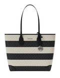 Michael Michael Kors Eva Large Striped Signature Logo Tote Bag