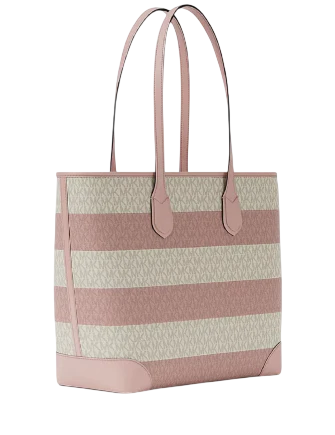 Michael Michael Kors Eva Large Striped Signature Logo Tote Bag