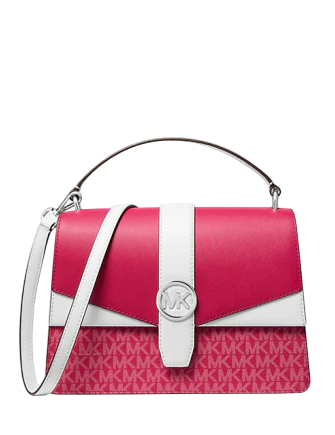 Michael Michael Kors Greenwich Medium Color-Block and Signature Logo Satchel