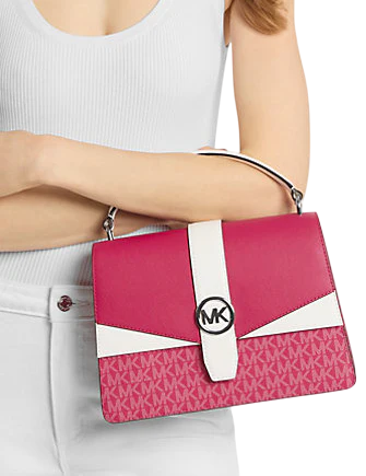 Michael Michael Kors Greenwich Medium Color-Block and Signature Logo Satchel