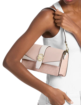 Michael Michael Kors Greenwich Medium Signature Logo Convertible Crossbody Bag