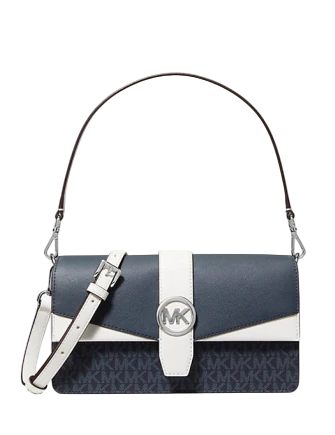 Michael Michael Kors Greenwich Medium Signature Logo Convertible Shoulder Bag