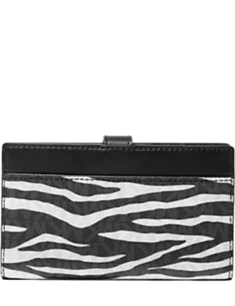 Michael Michael Kors Greenwich Medium Zebra Signature Logo Wallet