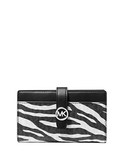 Michael Michael Kors Greenwich Medium Zebra Signature Logo Wallet