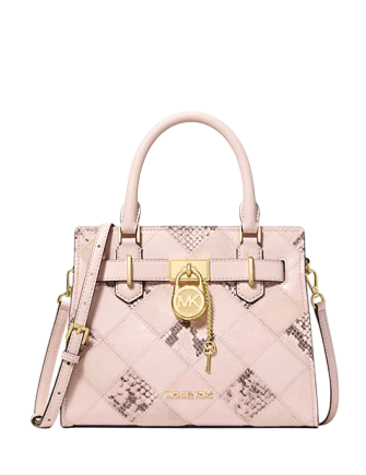Michael Michael Kors Hamilton Small Patchwork and Snake Embossed Satchel