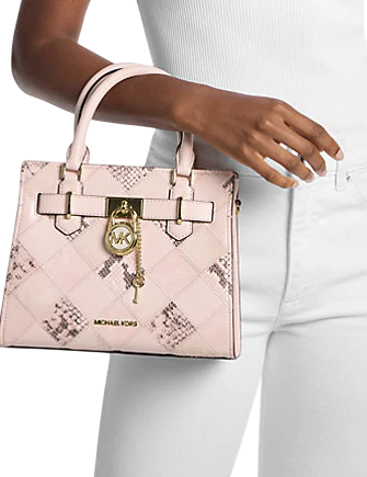 Michael Michael Kors Hamilton Small Patchwork and Snake Embossed Satchel