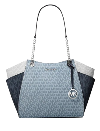 Michael Michael Kors Jet Set Large Color-Block Signature Logo Shoulder Bag