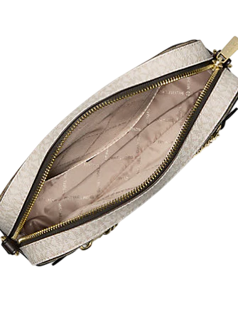 Michael Michael Kors Jet Set Large Metallic Signature Logo Crossbody Bag