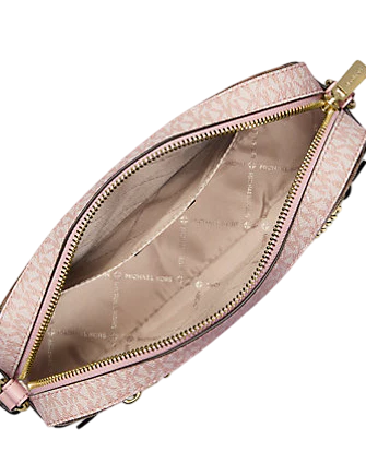 Michael Michael Kors Jet Set Large Metallic Signature Logo Crossbody Bag