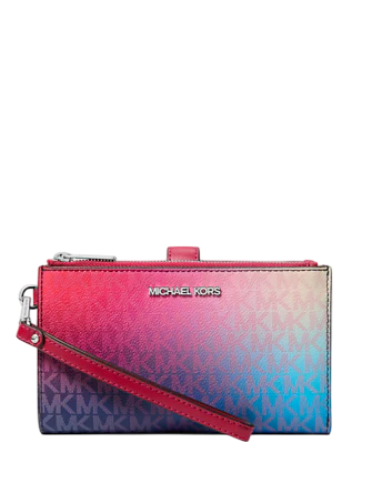 Michael Michael Kors Jet Set Large Ombre Signature Logo Wristlet