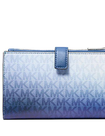 Michael Michael Kors Jet Set Large Ombre Signature Logo Wristlet
