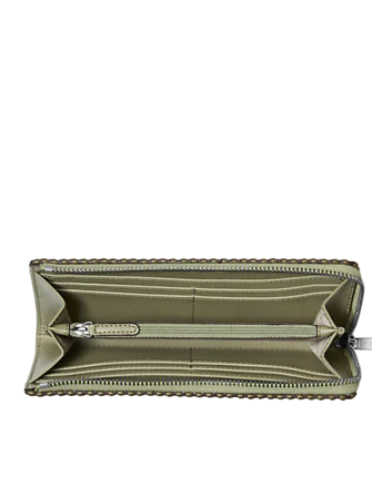 Michael Michael Kors Jet Set Large Pebbled Leather Quarter-Zip Wallet