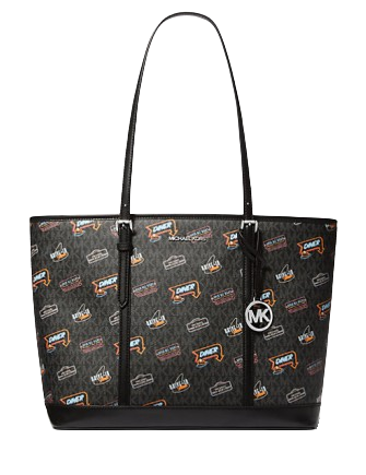 Michael Michael Kors Jet Set Large Printed Signature Logo Tote Bag