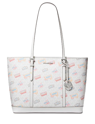 Michael Michael Kors Jet Set Large Printed Signature Logo Tote Bag