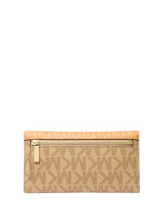 Michael Michael Kors Jet Set Large Signature Logo Tri-Fold Wallet