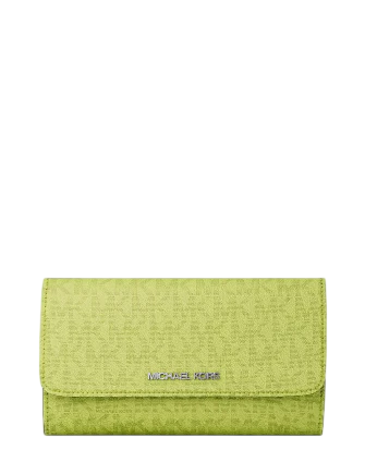 Michael Michael Kors Jet Set Large Signature Logo Tri-Fold Wallet