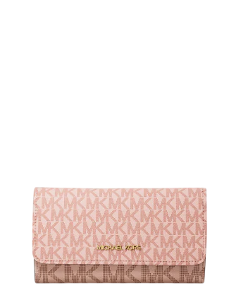 Michael Michael Kors Jet Set Large Signature Logo Tri-Fold Wallet