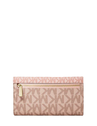 Michael Michael Kors Jet Set Large Signature Logo Tri-Fold Wallet