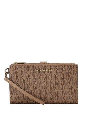 Michael Michael Kors Jet Set Large Signature Logo Wristlet