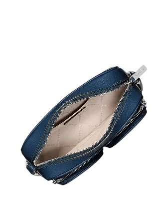 Michael Michael Kors Jet Set Leather Medium Crossbody Bag with Case for Apple Airpods Pro