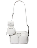 Michael Michael Kors Jet Set Leather Medium Crossbody Bag with Case for Apple Airpods Pro