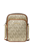 Michael Michael Kors Jet Set Medium Metallic Signature Logo Crossbody Bag