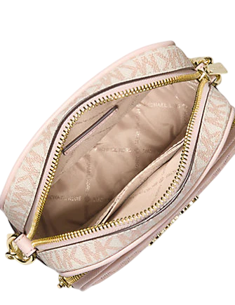 Michael Michael Kors Jet Set Medium Metallic Signature Logo Crossbody Bag